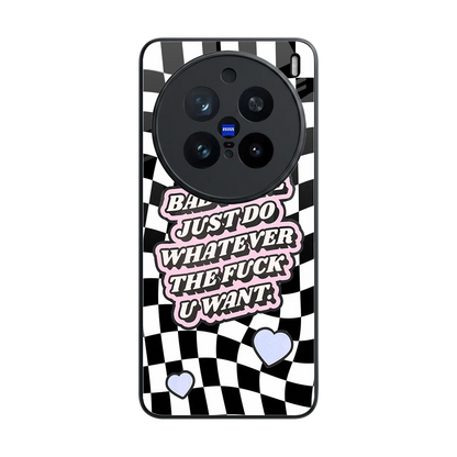 Babygirl back phone cover | glass case for vivo x200 pro