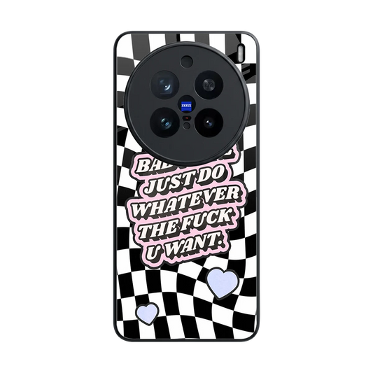 Babygirl back phone cover | glass case for vivo x200 pro