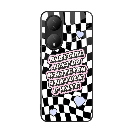 Babygirl back phone cover | glass case for Vivo-y100
