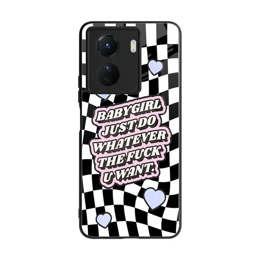 Babygirl back phone cover | glass case for vivo y16