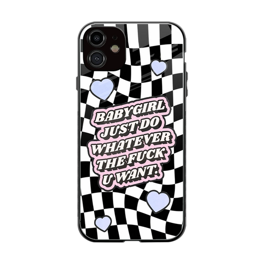 Babygirl back phone cover | glass case for iphone 12