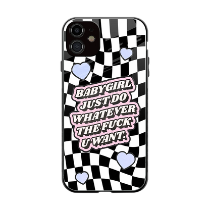 Babygirl back phone cover | glass case for iphone 11