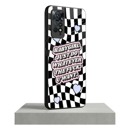 Babygirl redmi note 11 pro mobile cover | shockproof glass phone case