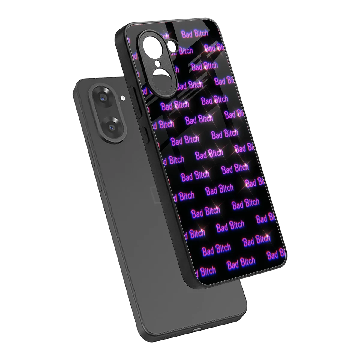 Bad Bitch sleek oneplus nord ce5 5g cover with tempered glass back and TPU edges