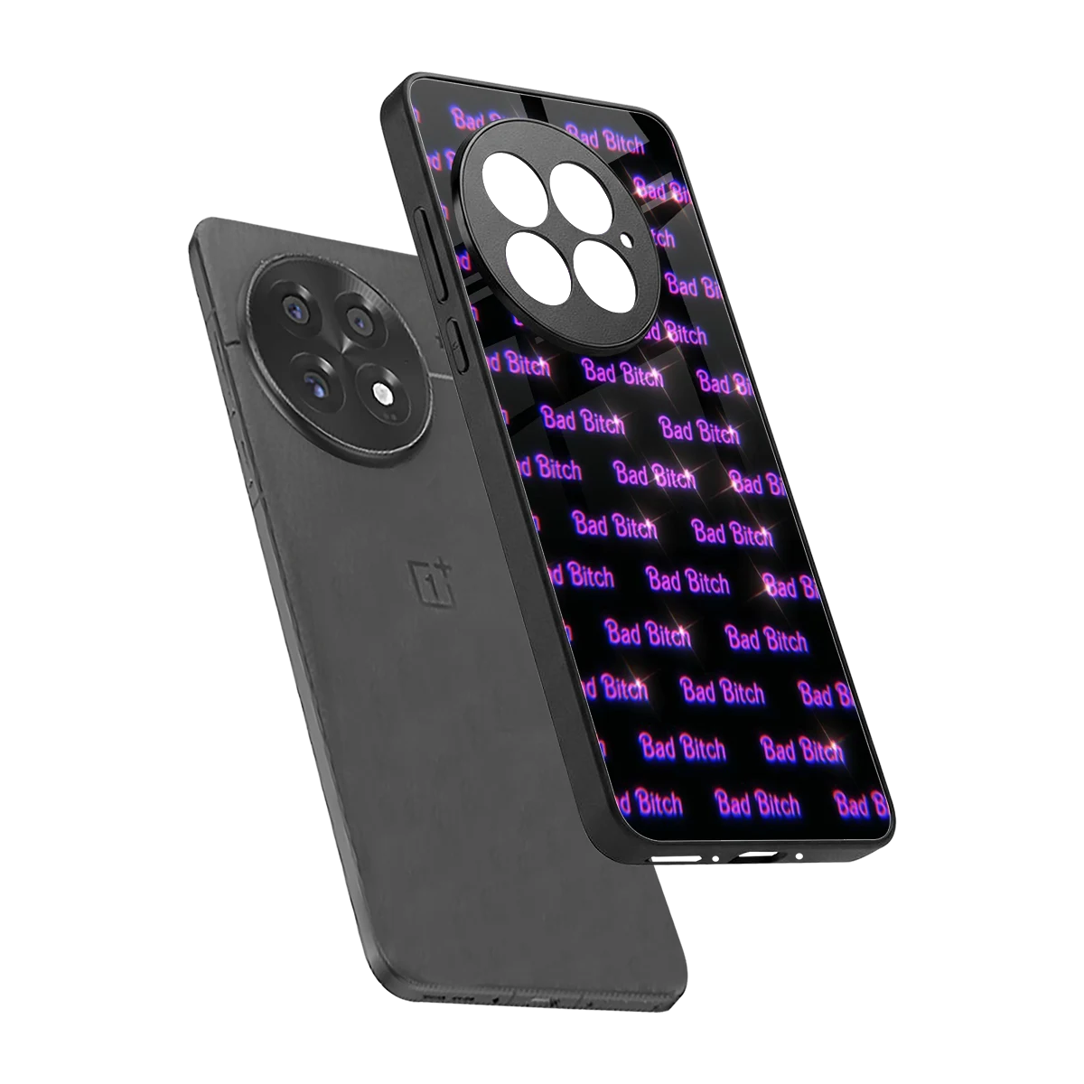 Bad Bitch sleek oneplus 13 cover with tempered glass back and TPU edges