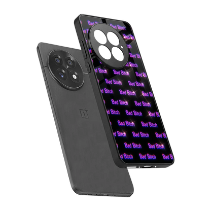 Bad Bitch sleek oneplus 13 cover with tempered glass back and TPU edges