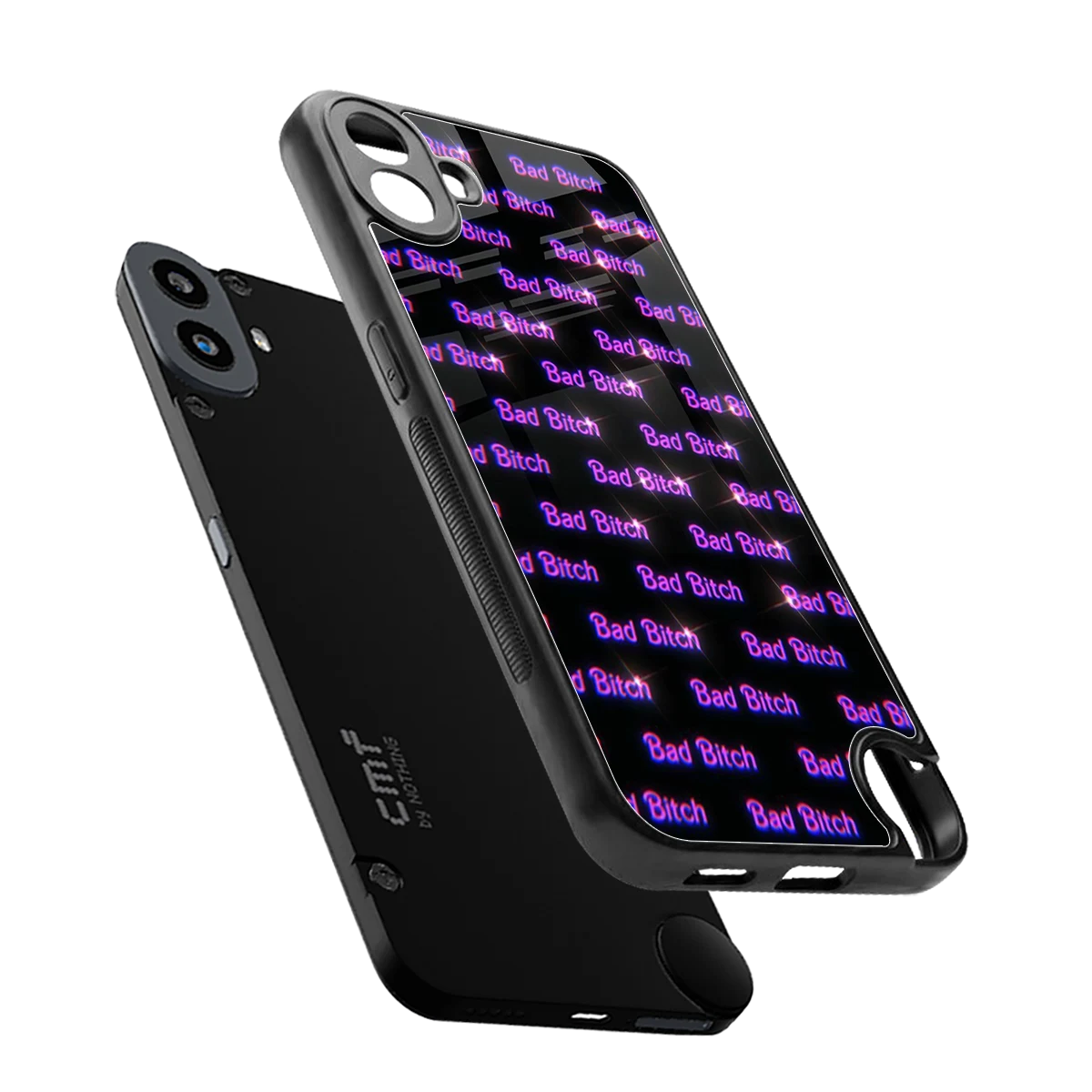 Bad Bitch sleek cmf nothing phone 1 cover with tempered glass back and TPU edges