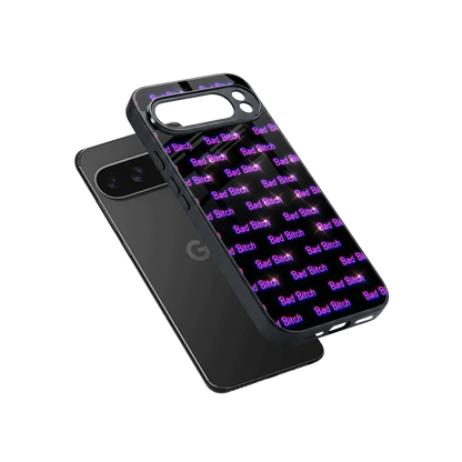 Bad Bitch sleek google pixel 10 pro xl cover with tempered glass back and TPU edges