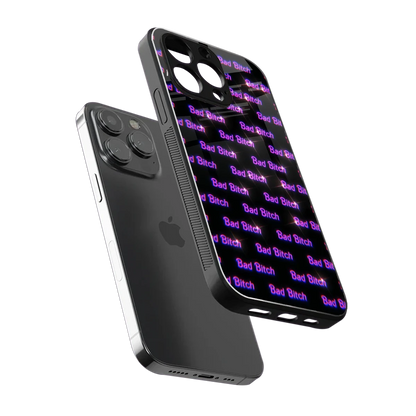 Bad Bitch sleek iphone 13 pro cover with tempered glass back and TPU edges
