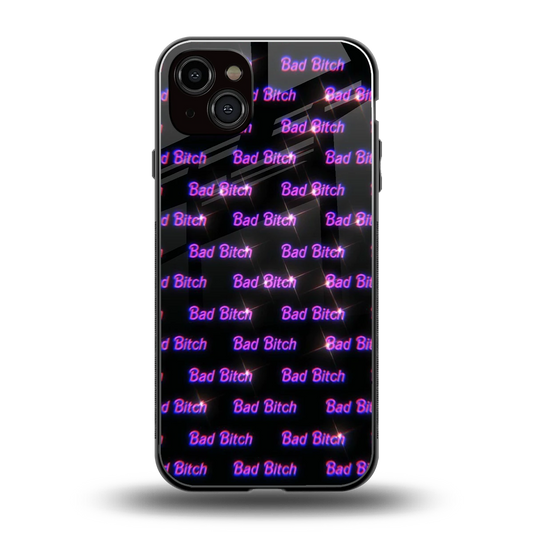 Bad Bitch back phone cover | glass case for iphone 14 plus