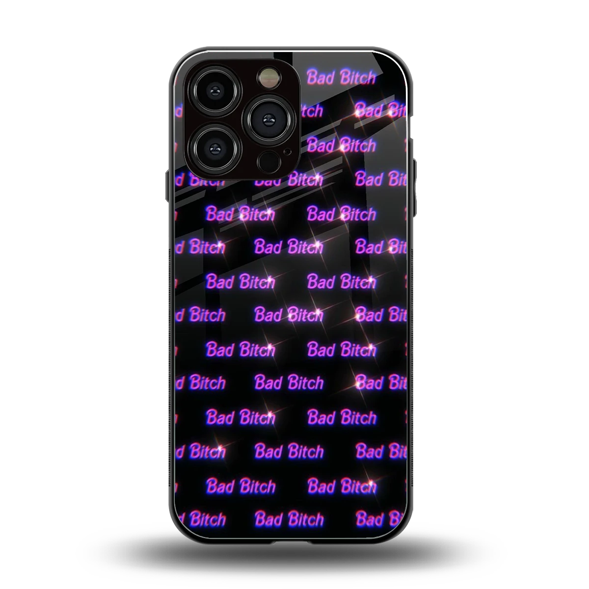 Bad Bitch back phone cover | glass case for iphone 15 pro max