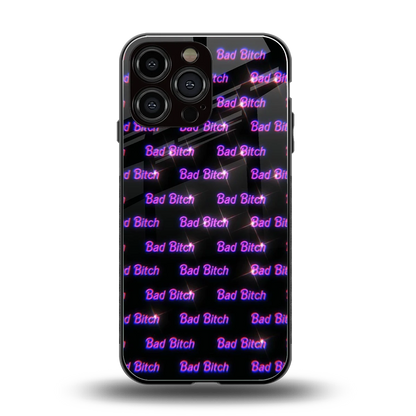 Bad Bitch back phone cover | glass case for iphone 15 pro max