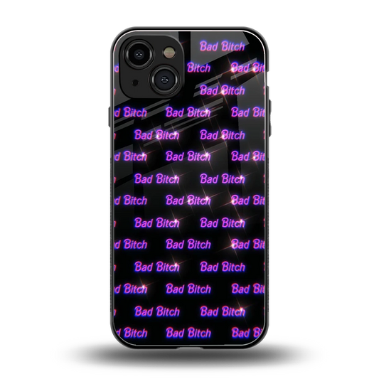 Bad Bitch back phone cover | glass case for iphone 15