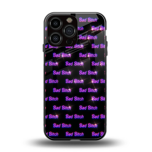 Bad Bitch back phone cover | glass case for iphone 16 pro max