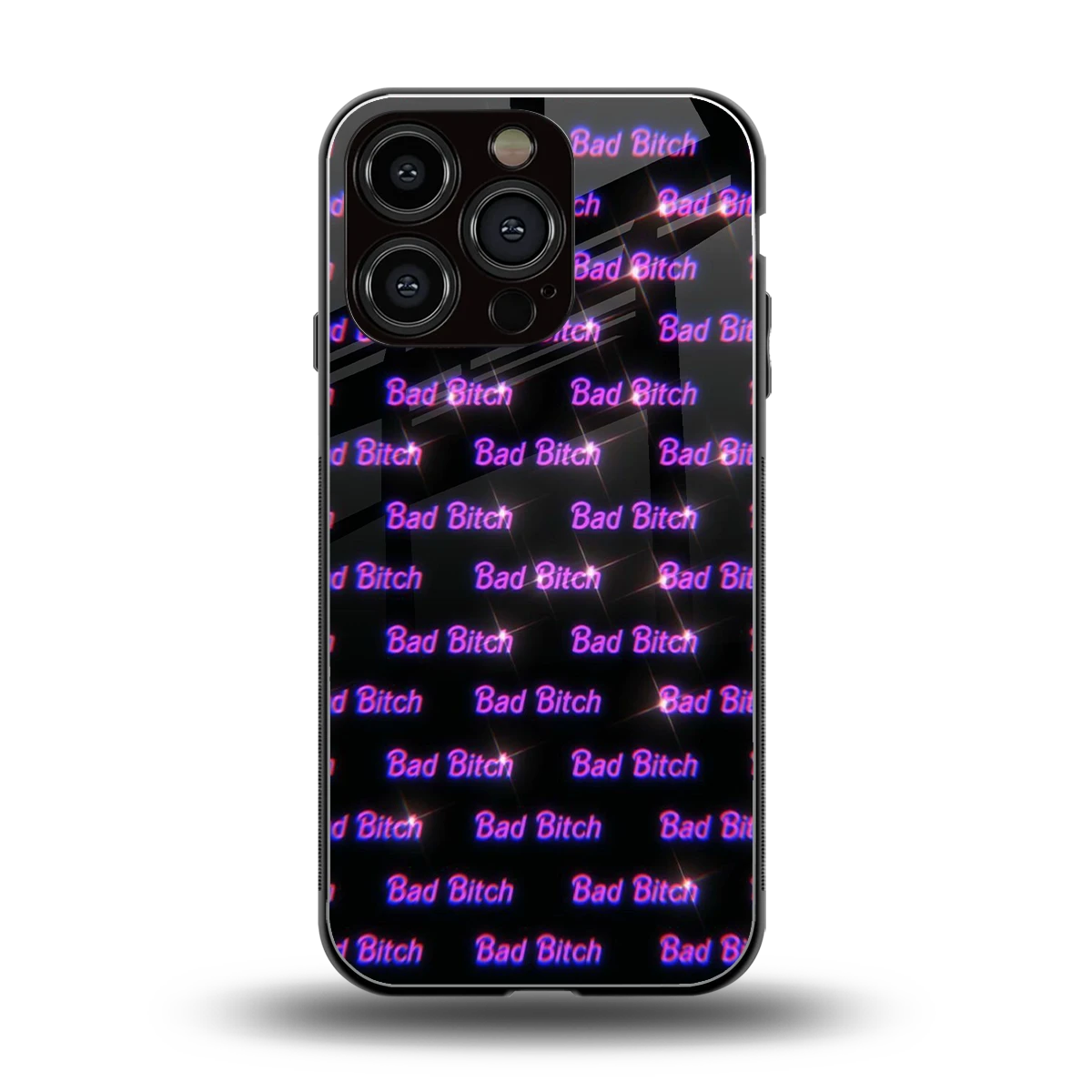 Bad Bitch back phone cover | glass case for iphone 16 pro