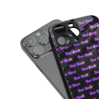 Bad Bitch stylish phone case for iphone 16 pro max | glossy glass and slim fit