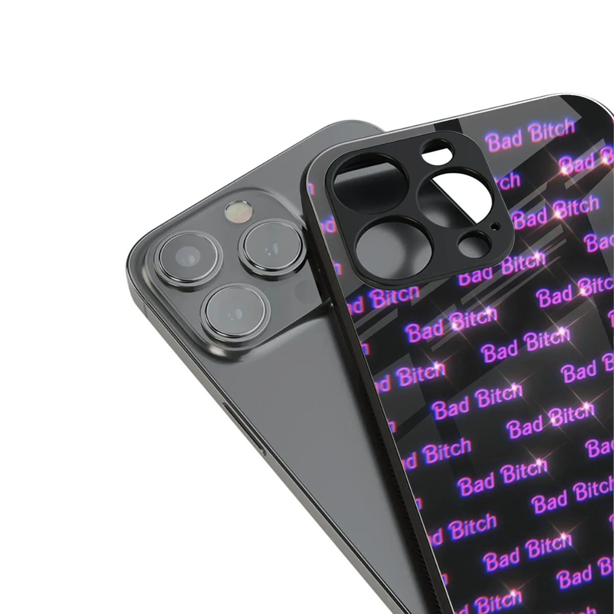 Bad Bitch stylish phone case for iphone 13 pro | glossy glass and slim fit