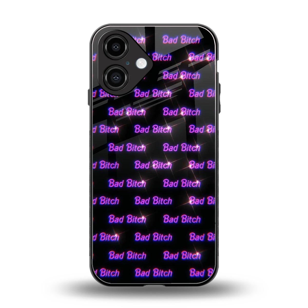 Bad Bitch back phone cover | glass case for iphone 16