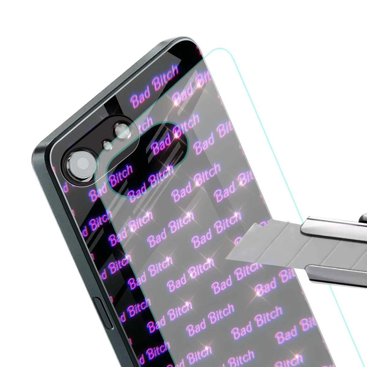 Bad Bitch stylish phone case for iphone 17e | glossy glass and slim fit