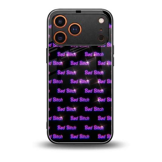 Bad Bitch back phone cover | glass case for iphone 17 pro max