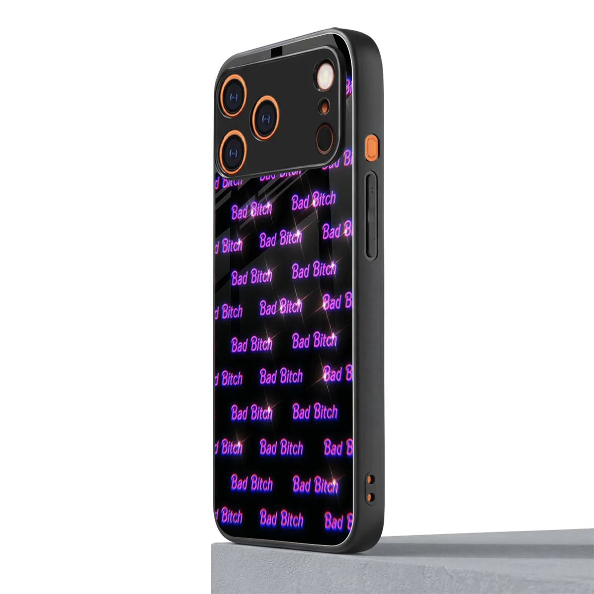 Bad Bitch iphone 17 pro mobile cover | shockproof glass phone case