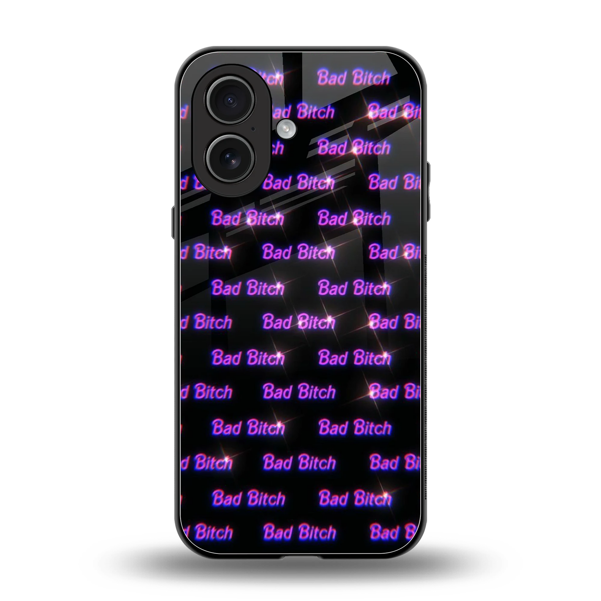Bad Bitch back phone cover | glass case for iphone 17