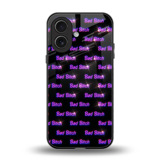 Bad Bitch back phone cover | glass case for iphone 17