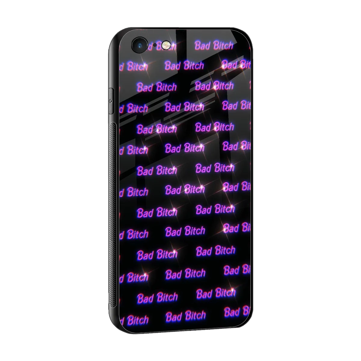 Bad Bitch sleek iphone 6s plus cover with tempered glass back and TPU edges
