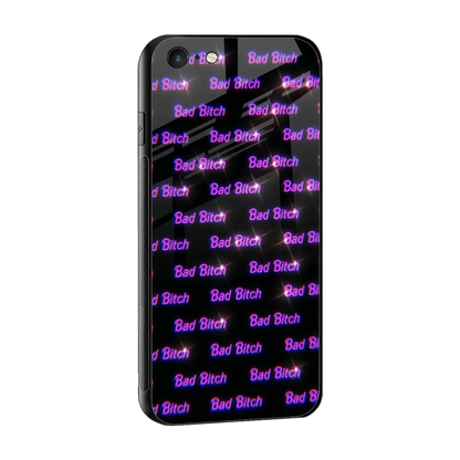 Bad Bitch sleek iphone 6s plus cover with tempered glass back and TPU edges