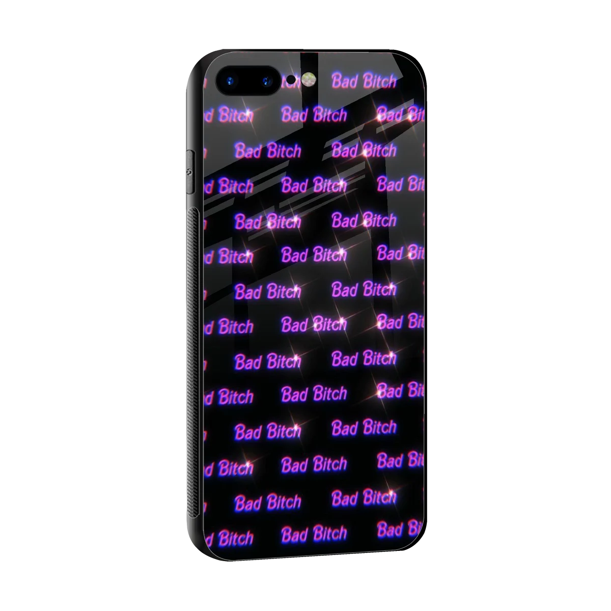 Bad Bitch sleek iphone 8 plus cover with tempered glass back and TPU edges