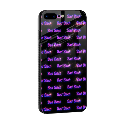 Bad Bitch sleek iphone 8 plus cover with tempered glass back and TPU edges
