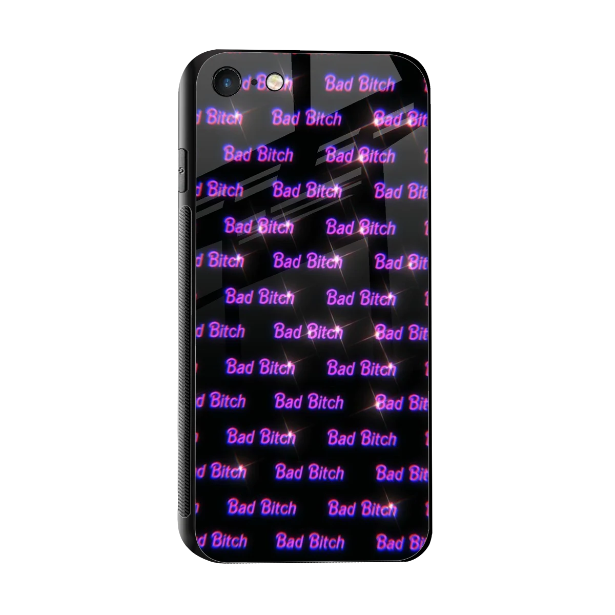Bad Bitch sleek iphone 7 cover with tempered glass back and TPU edges