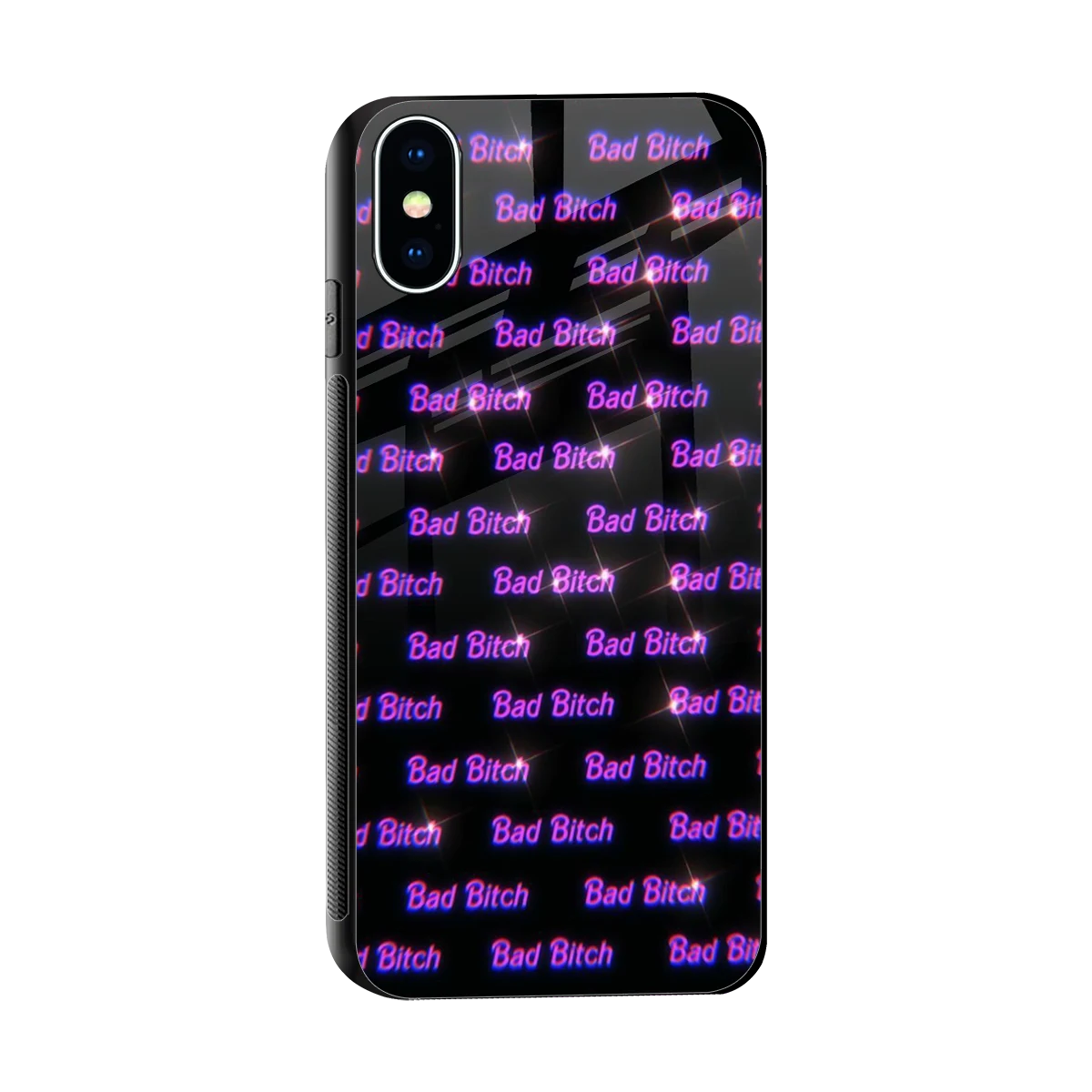 Bad Bitch sleek iphone x cover with tempered glass back and TPU edges