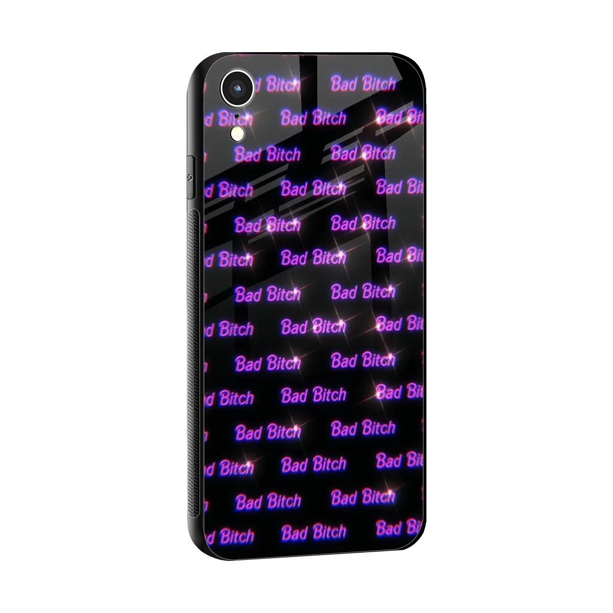 Bad Bitch sleek iphone xr cover with tempered glass back and TPU edges
