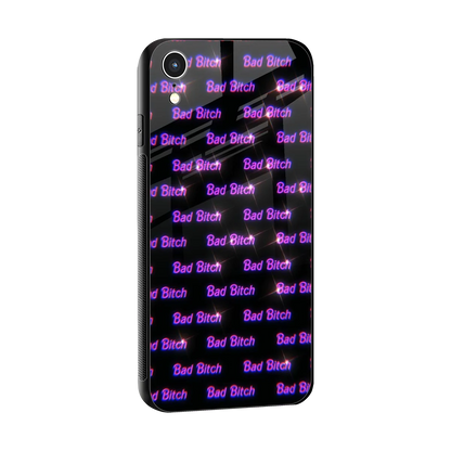 Bad Bitch sleek iphone xr cover with tempered glass back and TPU edges