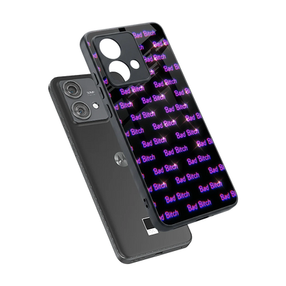 Bad Bitch sleek motorola edge 40 neo 5g cover with tempered glass back and TPU edges