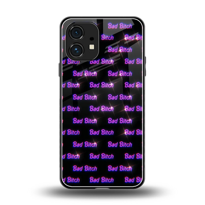 Bad Bitch back phone cover | glass case for nothing phone 1