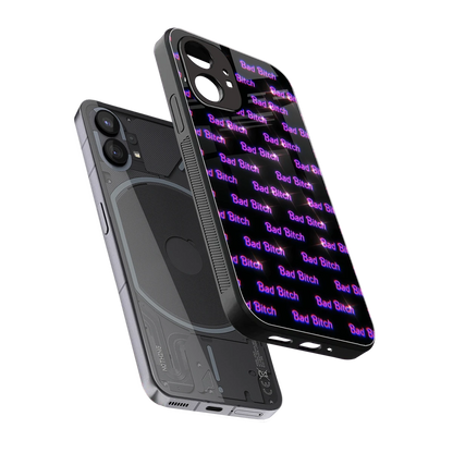 Bad Bitch sleek nothing phone 1 cover with tempered glass back and TPU edges