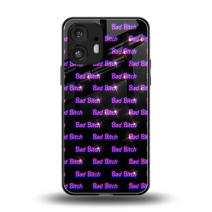 Bad Bitch back phone cover | glass case for nothing phone 2