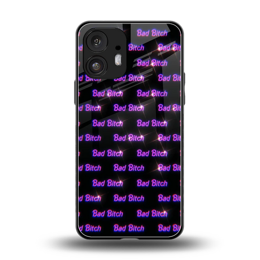 Bad Bitch back phone cover | glass case for nothing phone 2