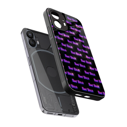 Bad Bitch sleek nothing phone 2 cover with tempered glass back and TPU edges