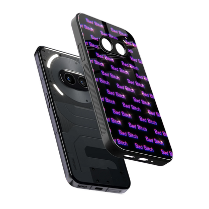 Bad Bitch sleek nothing phone 2a plus cover with tempered glass back and TPU edges