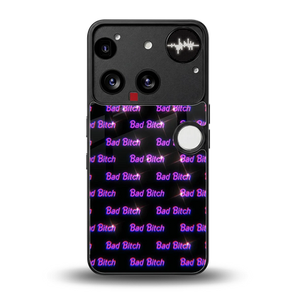 Bad Bitch back phone cover | glass case for nothing phone 3