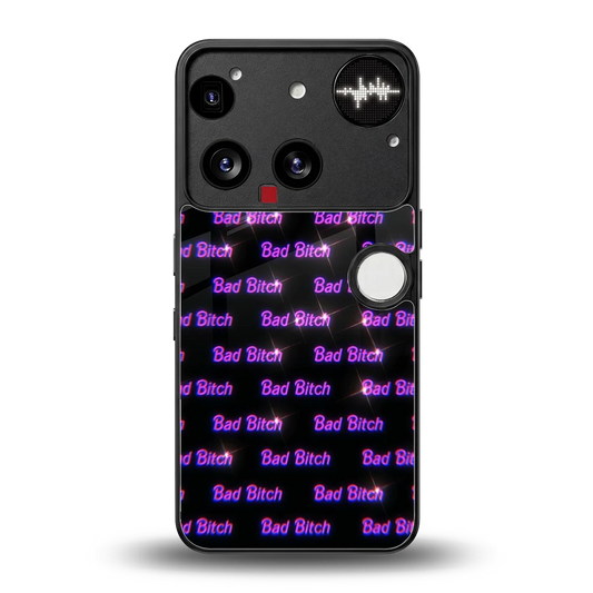 Bad Bitch back phone cover | glass case for nothing phone 3