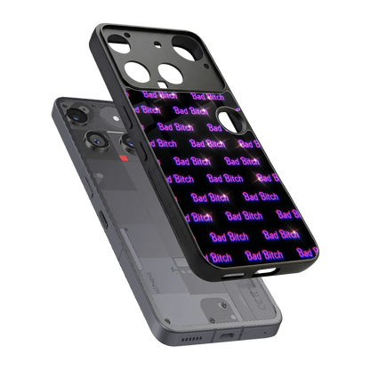 Bad Bitch sleek nothing phone 3 cover with tempered glass back and TPU edges
