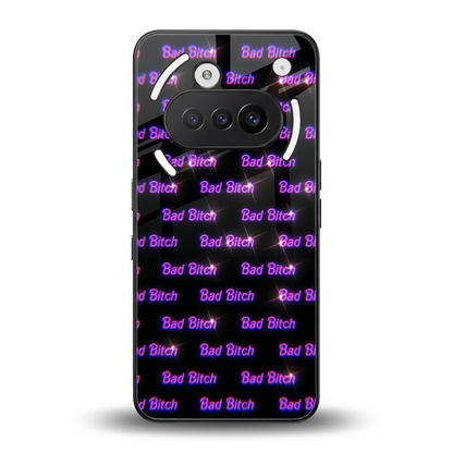 Bad Bitch back phone cover | glass case for nothing phone 3a