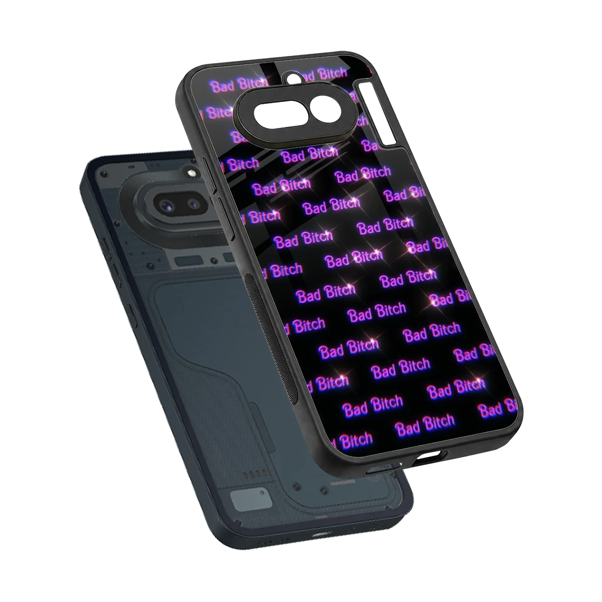 Bad Bitch sleek nothing phone 4a cover with tempered glass back and TPU edges