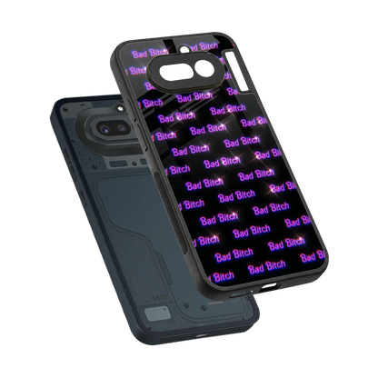 Bad Bitch sleek nothing phone 4a cover with tempered glass back and TPU edges