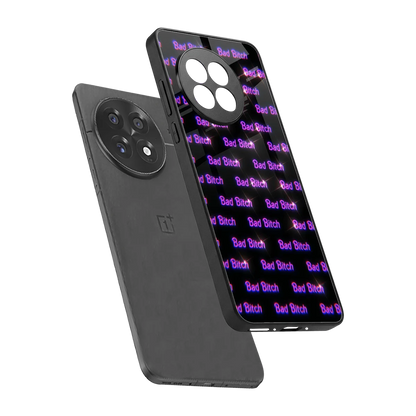 Bad Bitch sleek oneplus 13r cover with tempered glass back and TPU edges