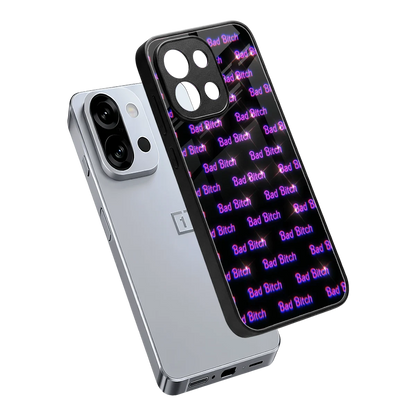 Bad Bitch sleek oneplus 13s cover with tempered glass back and TPU edges